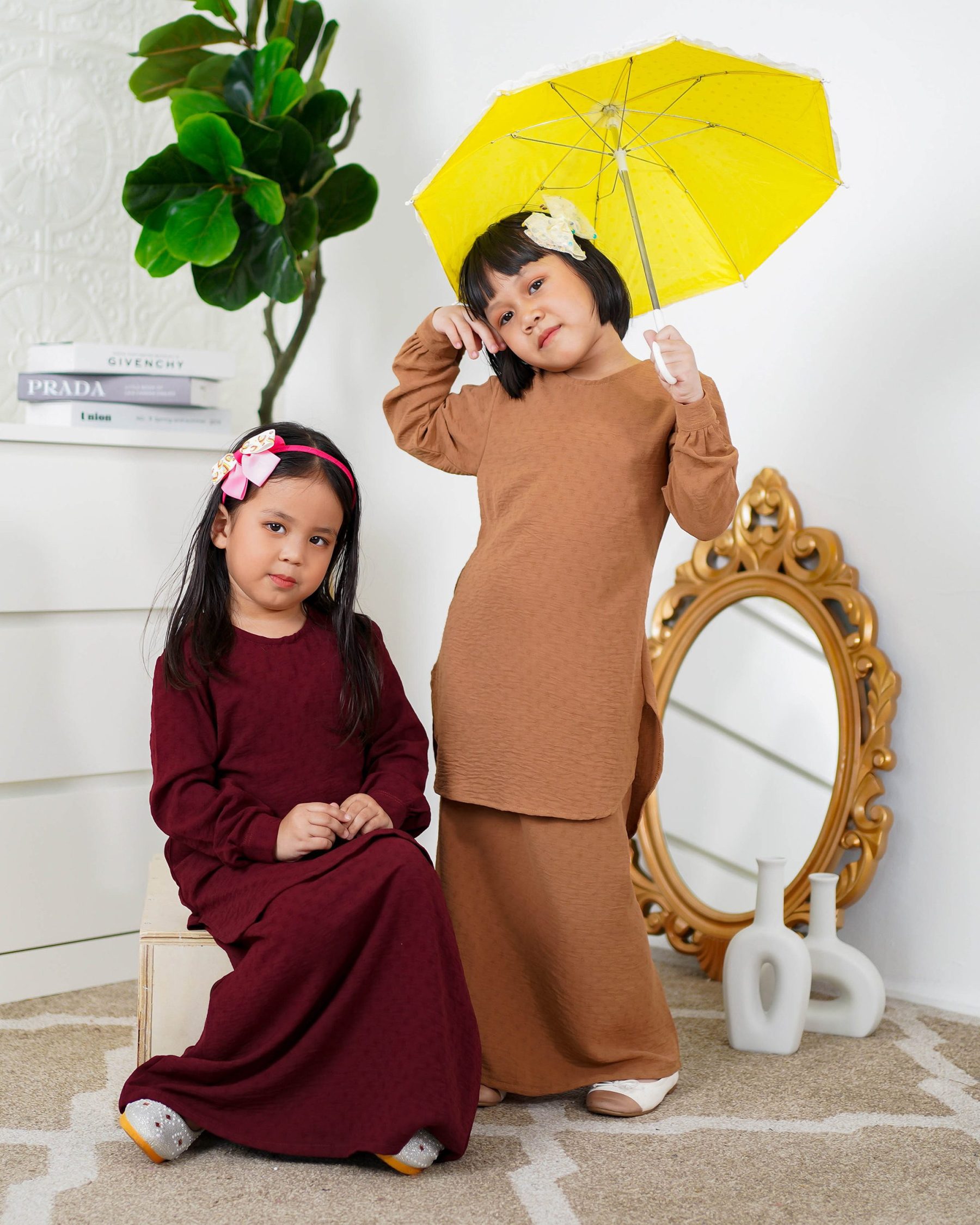 Baju Kurung Lisna Kids Laluna X MCC - Sable Brown