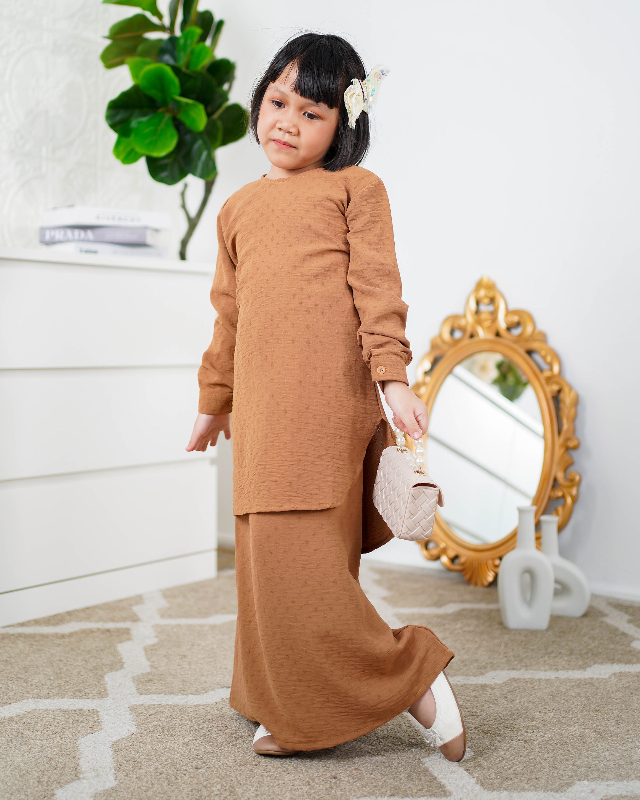 Baju Kurung Lisna Kids Laluna X MCC - Sable Brown