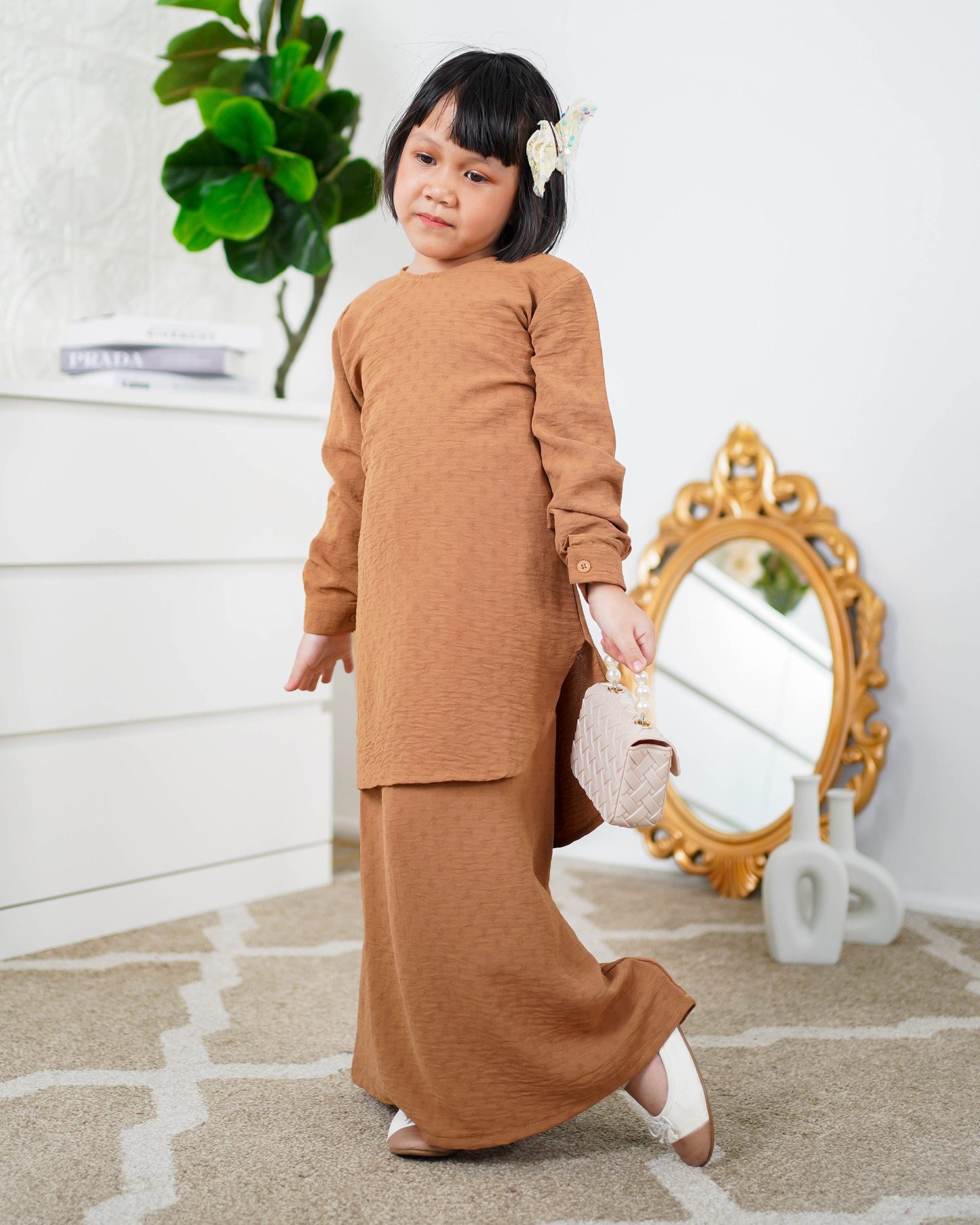 Baju Kurung Lisna Kids Laluna X MCC - Sable Brown