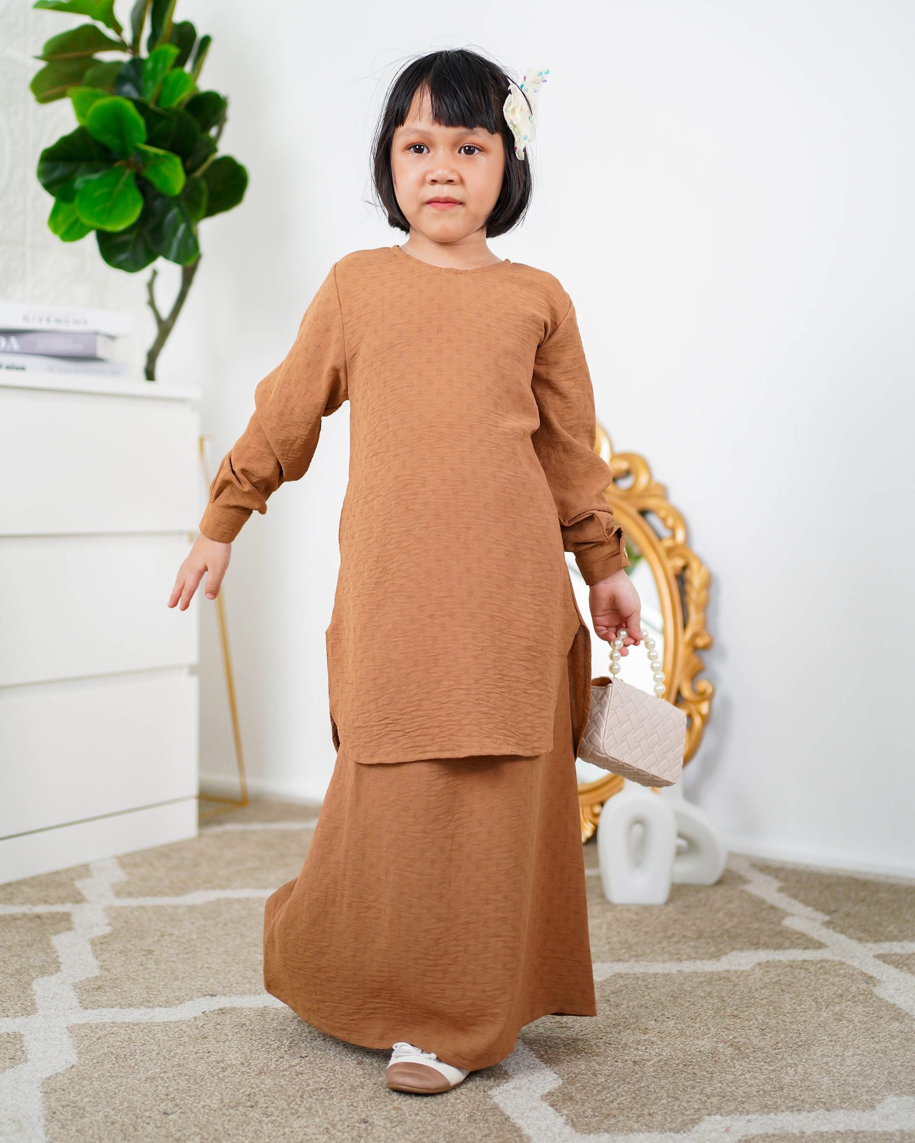 Baju Kurung Lisna Kids Laluna X MCC - Sable Brown