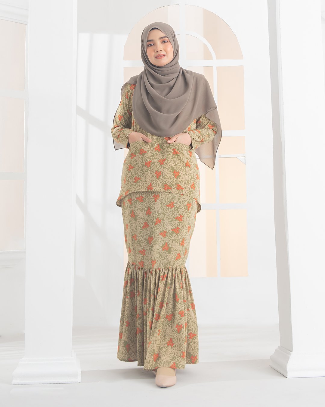 Baju Kurung Livia Laluna X MCC - Pickle Green