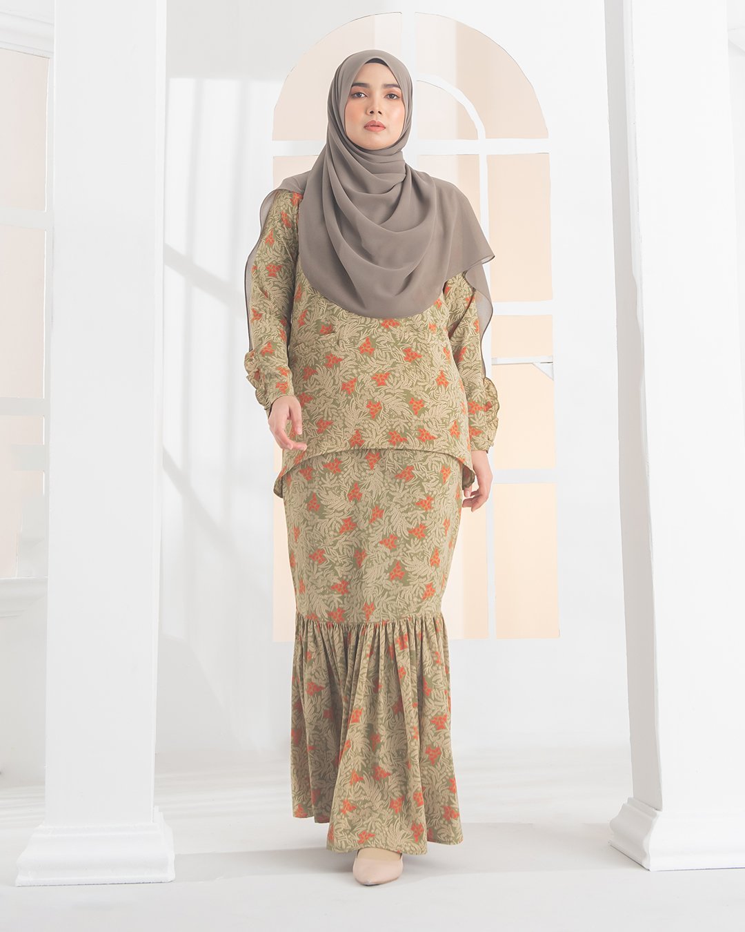 Baju Kurung Livia Laluna X MCC - Pickle Green