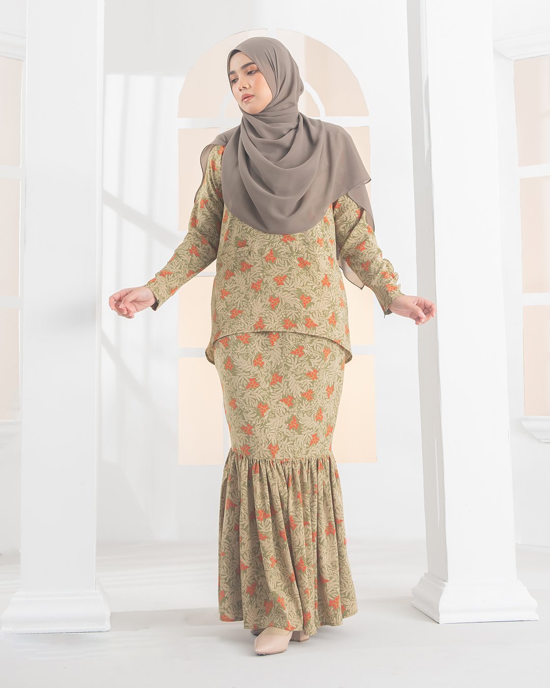 Baju Kurung Livia Laluna X MCC - Pickle Green