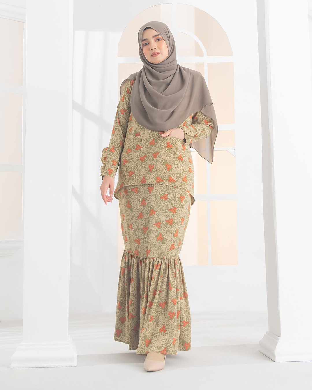 Baju Kurung Livia Laluna X MCC - Pickle Green