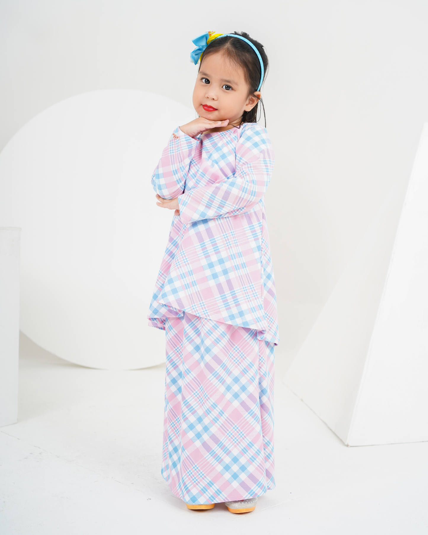 Baju Kurung Lola Printed Kids 2.0 - Gingham Love