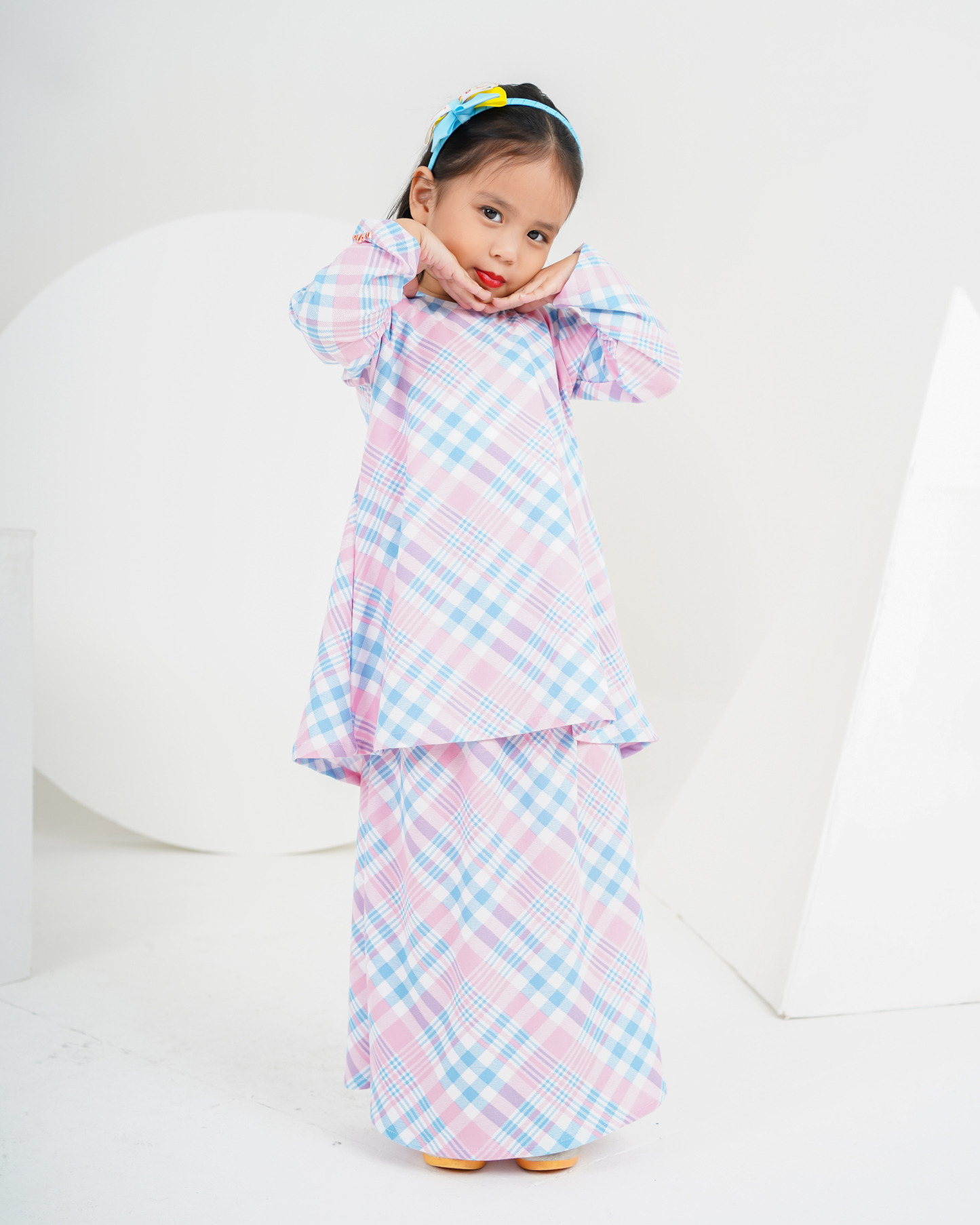 Baju Kurung Lola Printed Kids 2.0 - Gingham Love