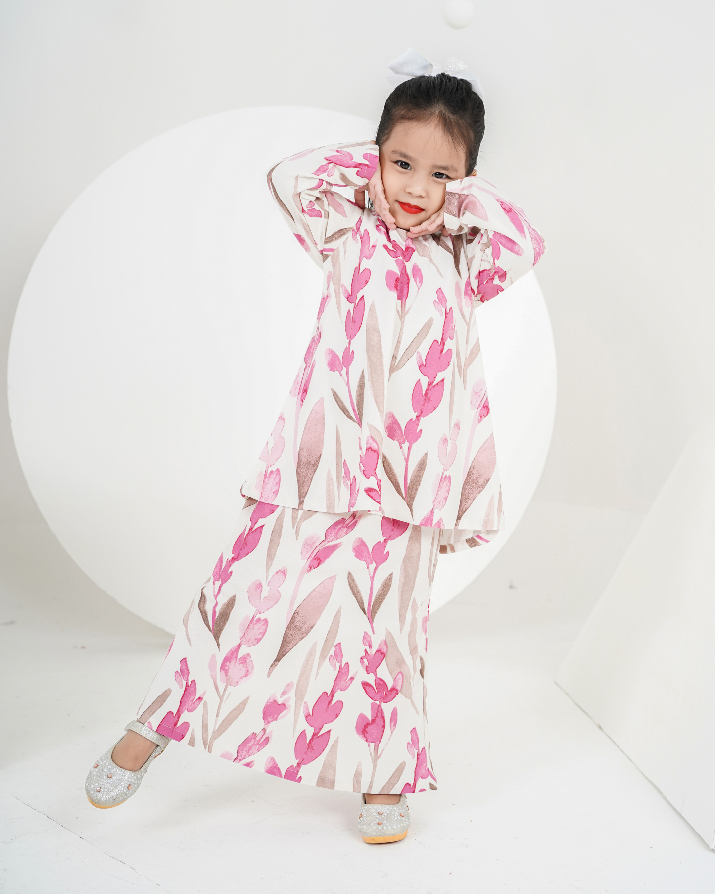 Baju Kurung Lola Printed Kids 2.0 - Pink Paradise