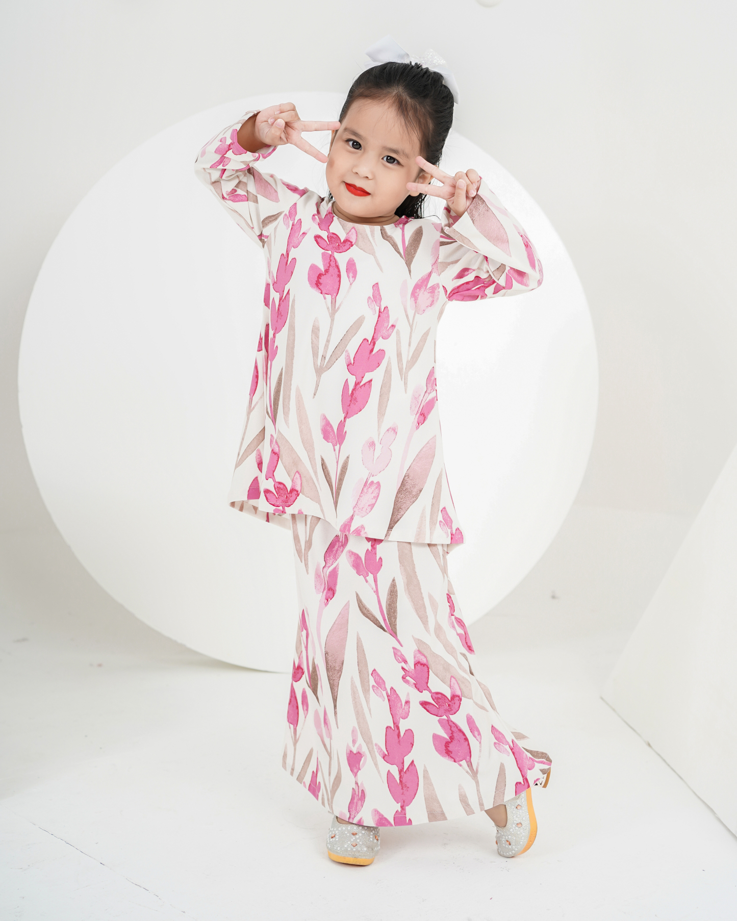 Baju Kurung Lola Printed Kids 2.0 - Pink Paradise