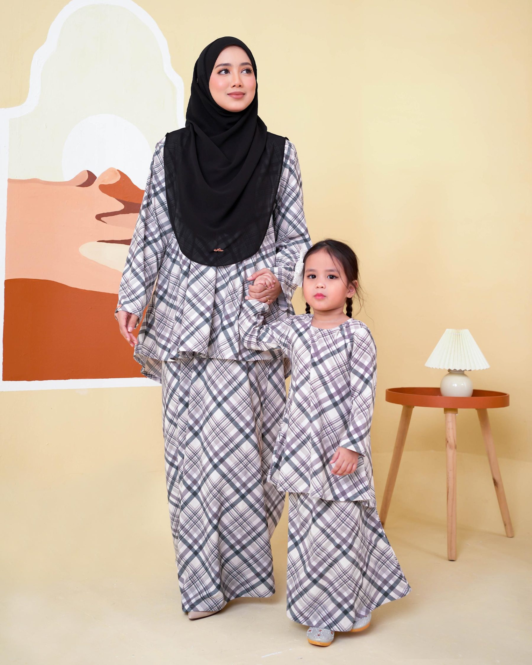 Baju Kurung Lola Printed 2.0 - Gingham Matte