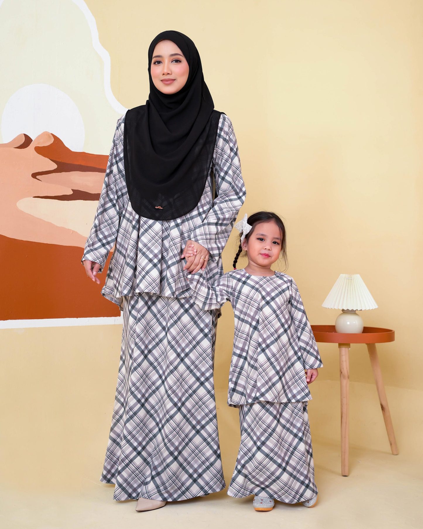 Baju Kurung Lola Printed 2.0 - Gingham Matte