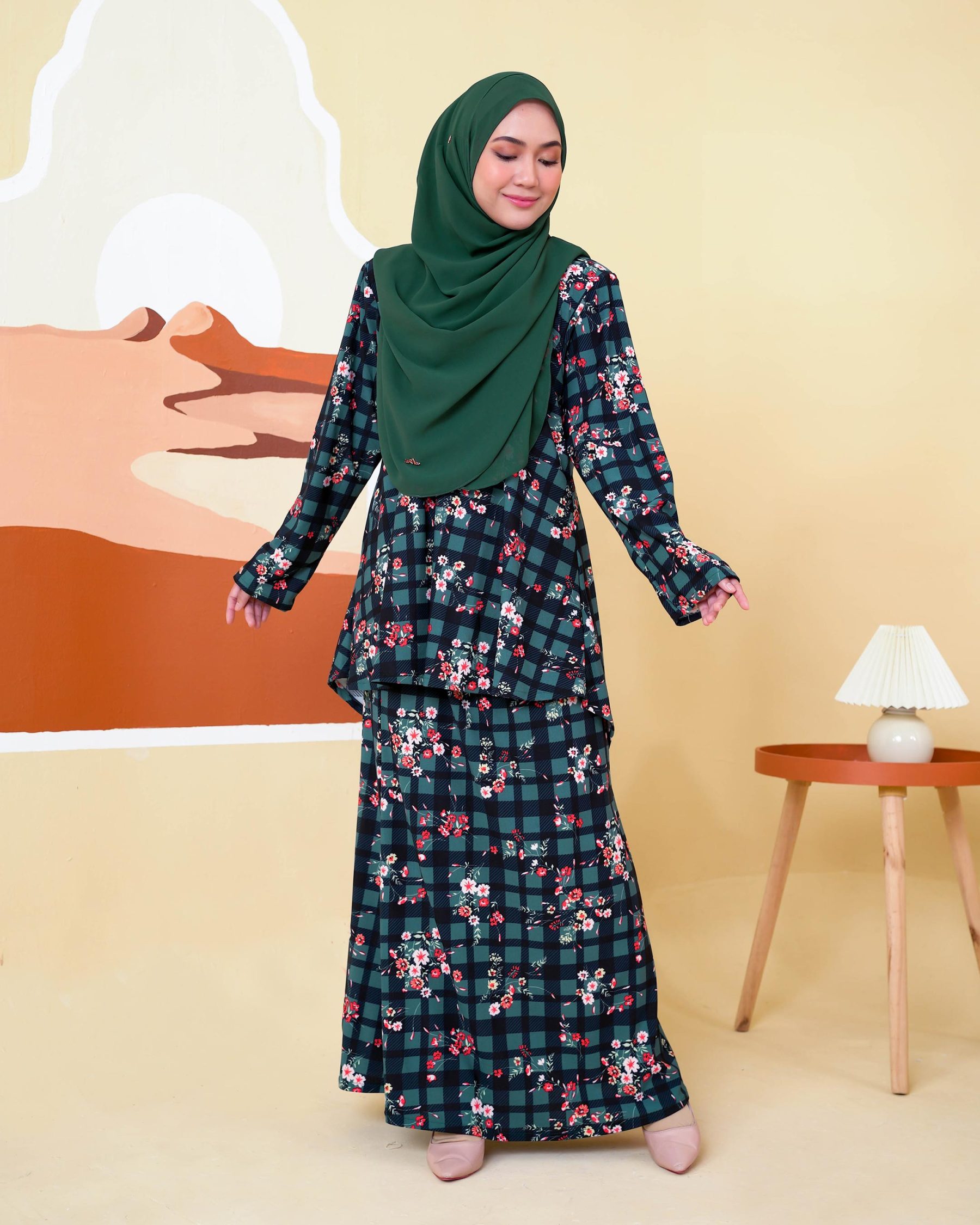 Baju Kurung Lola Printed 2.0 - Claude Checkered