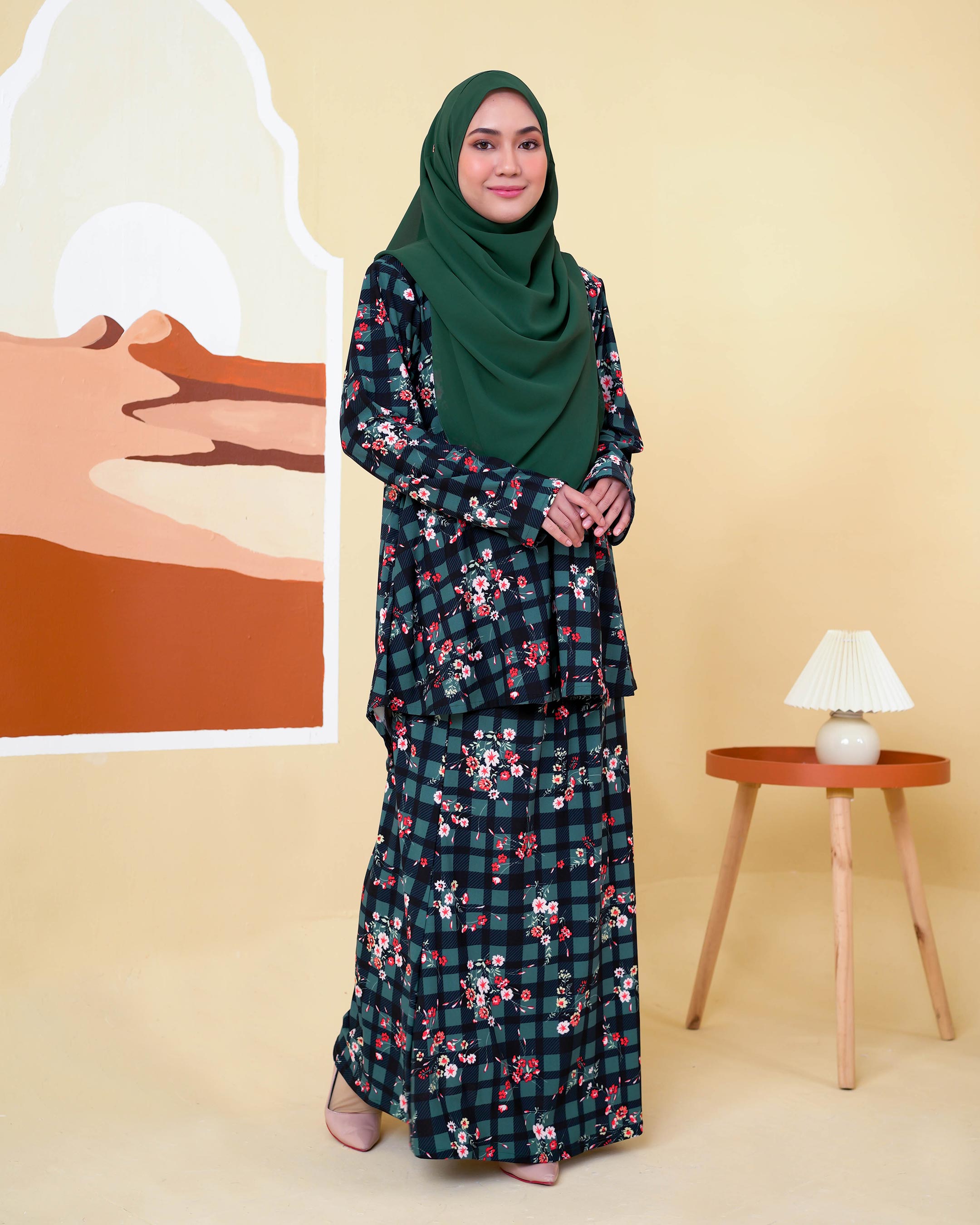 Baju Kurung Lola Printed 2.0 - Claude Checkered