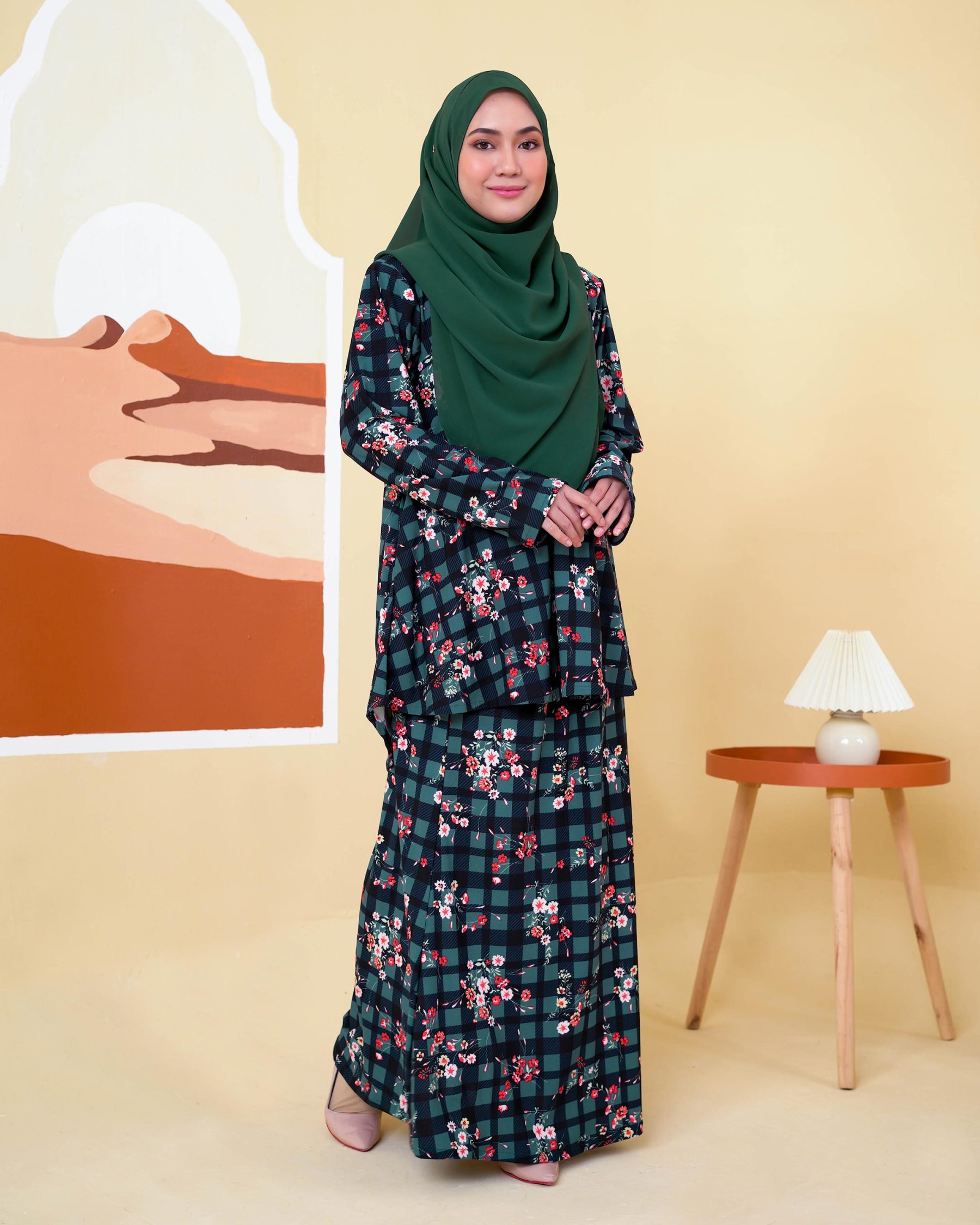 Baju Kurung Lola Printed 2.0 - Claude Checkered