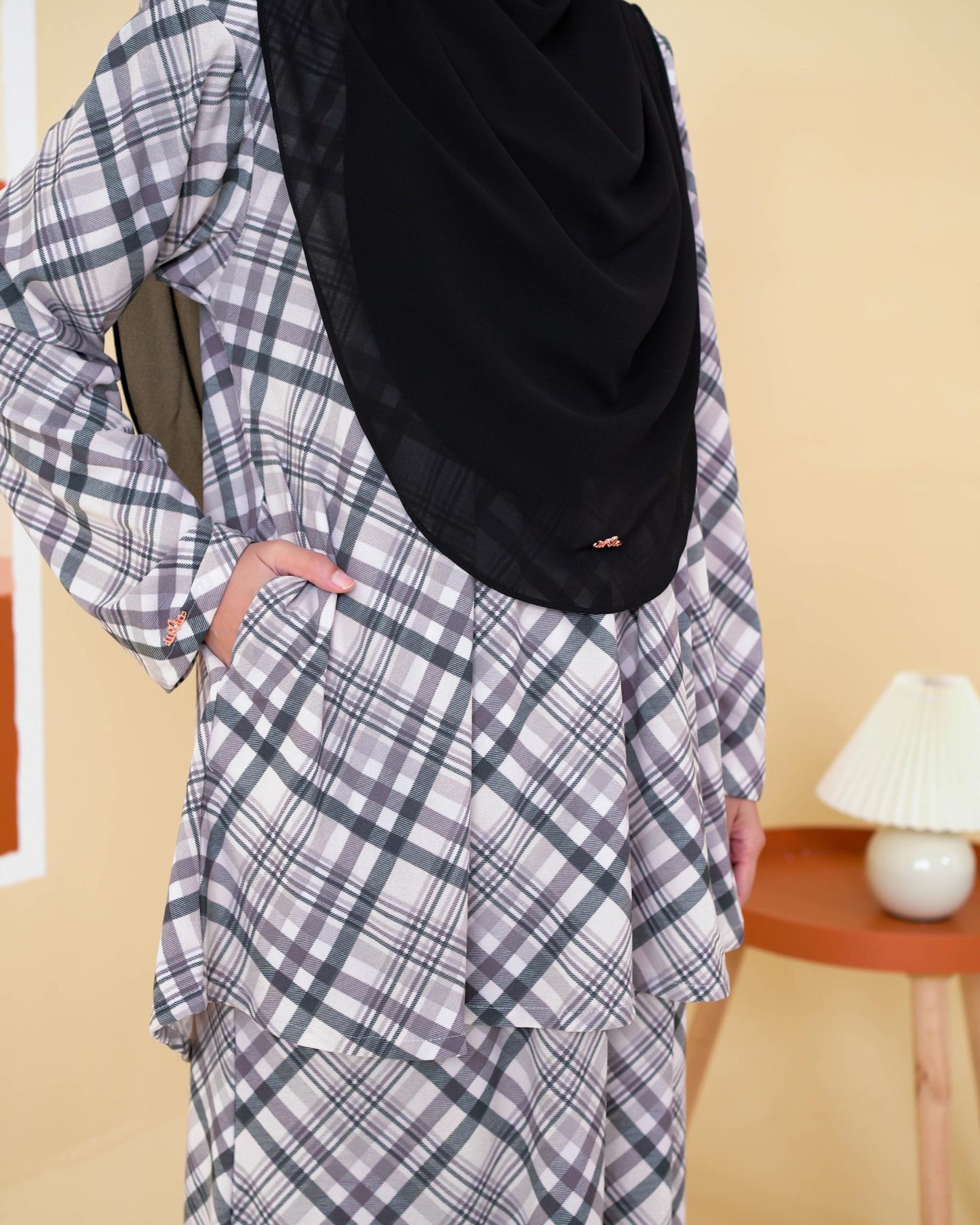 Baju Kurung Lola Printed 2.0 - Gingham Matte