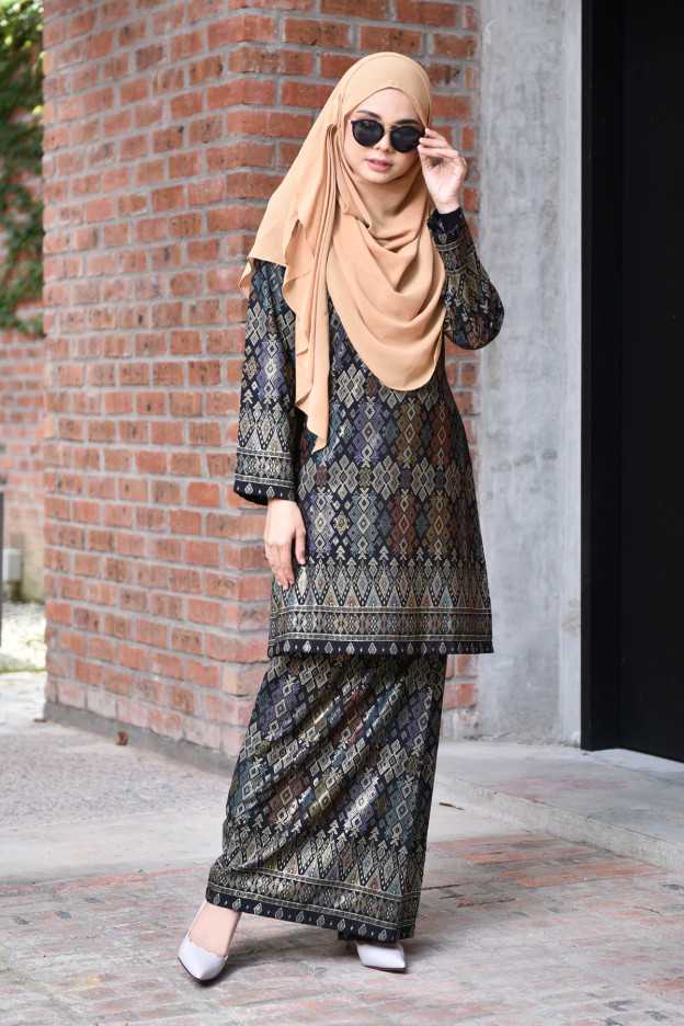 Baju Kurung Songket Luella - Black Smith