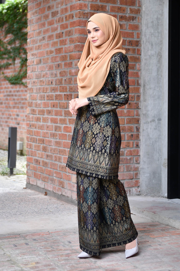 Baju Kurung Songket Luella - Black Smith