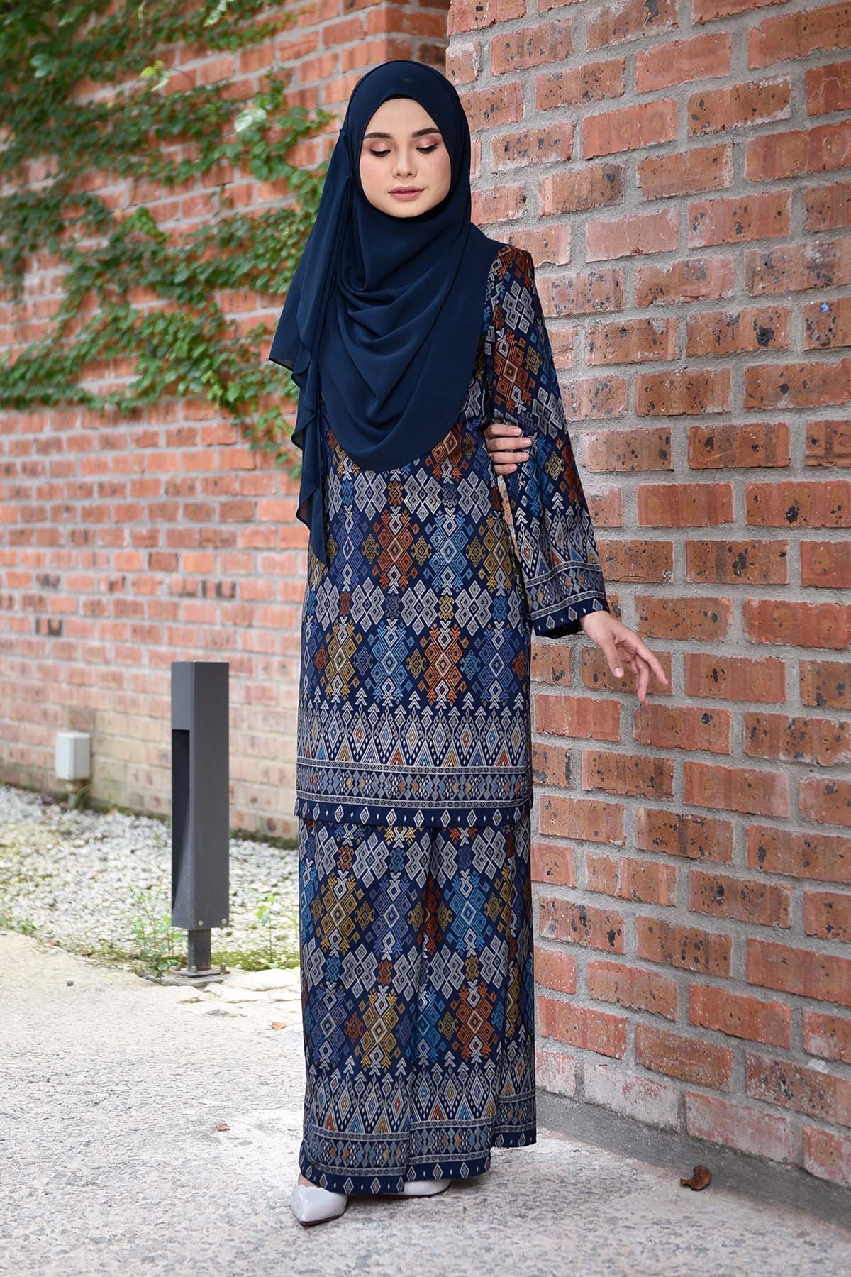 Baju Kurung Songket Luella - Blue Knight