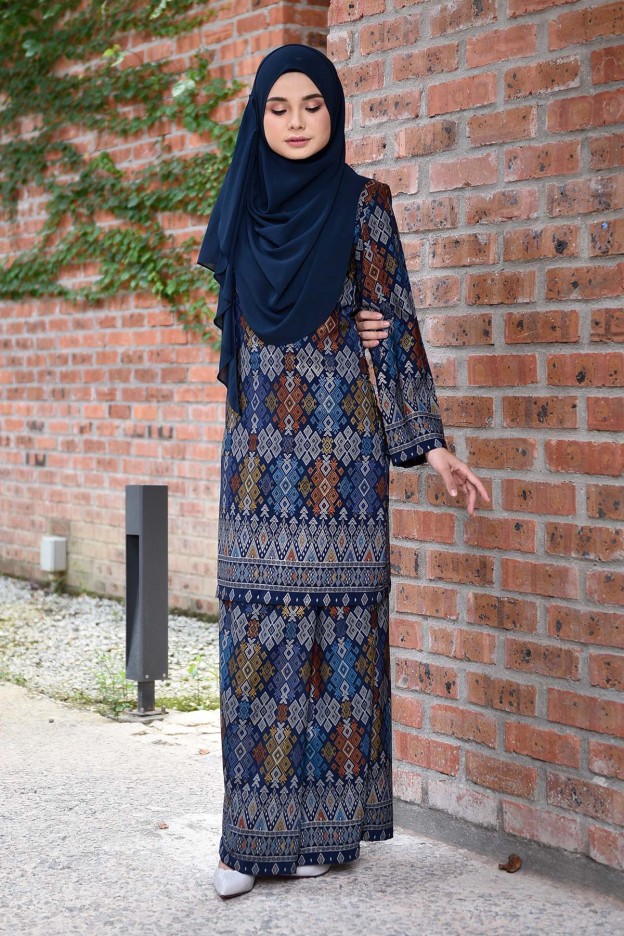 Baju Kurung Songket Luella - Blue Knight