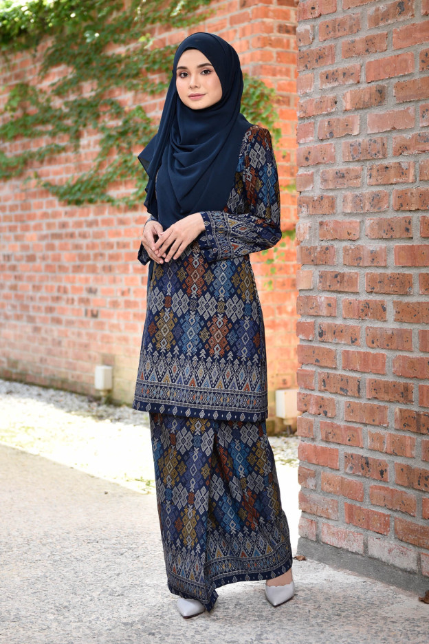 Baju Kurung Songket Luella - Blue Knight