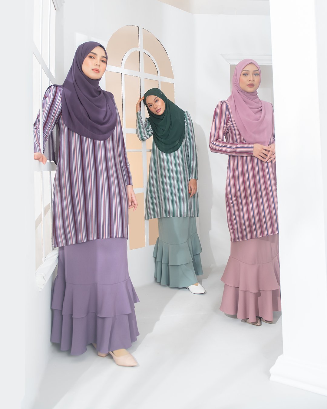 Baju Kurung Moden Puffy Luna Laluna X MCC – Sandy Nude