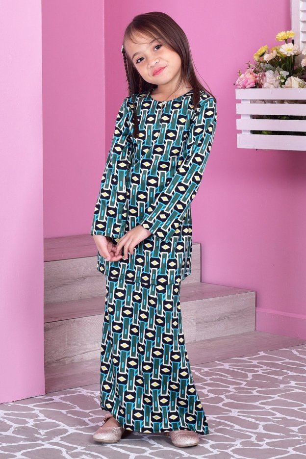 Baju Kurung Moden Mariana Kids - Green