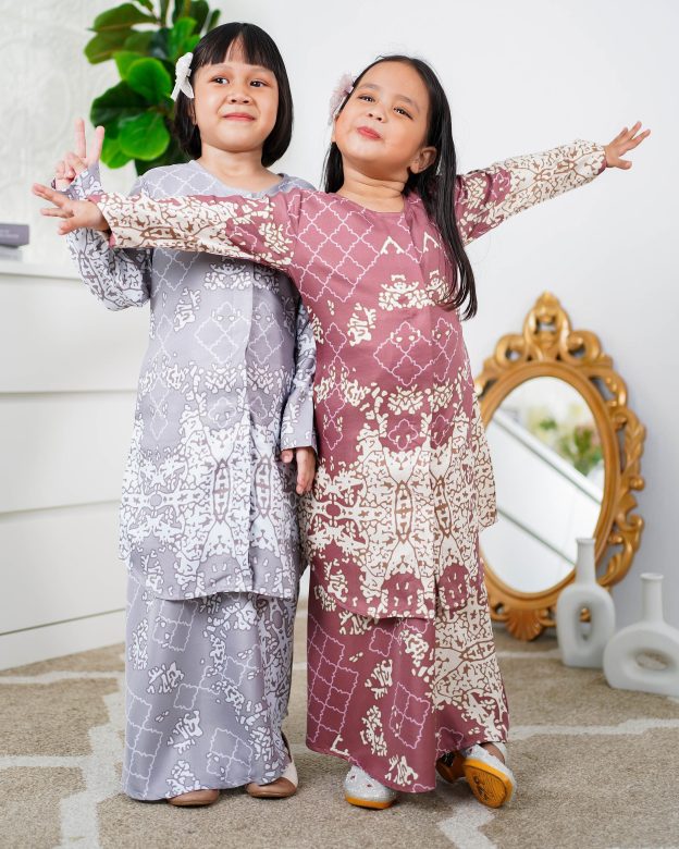 Baju Kurung Moden Afira Kids - Nude Sandy