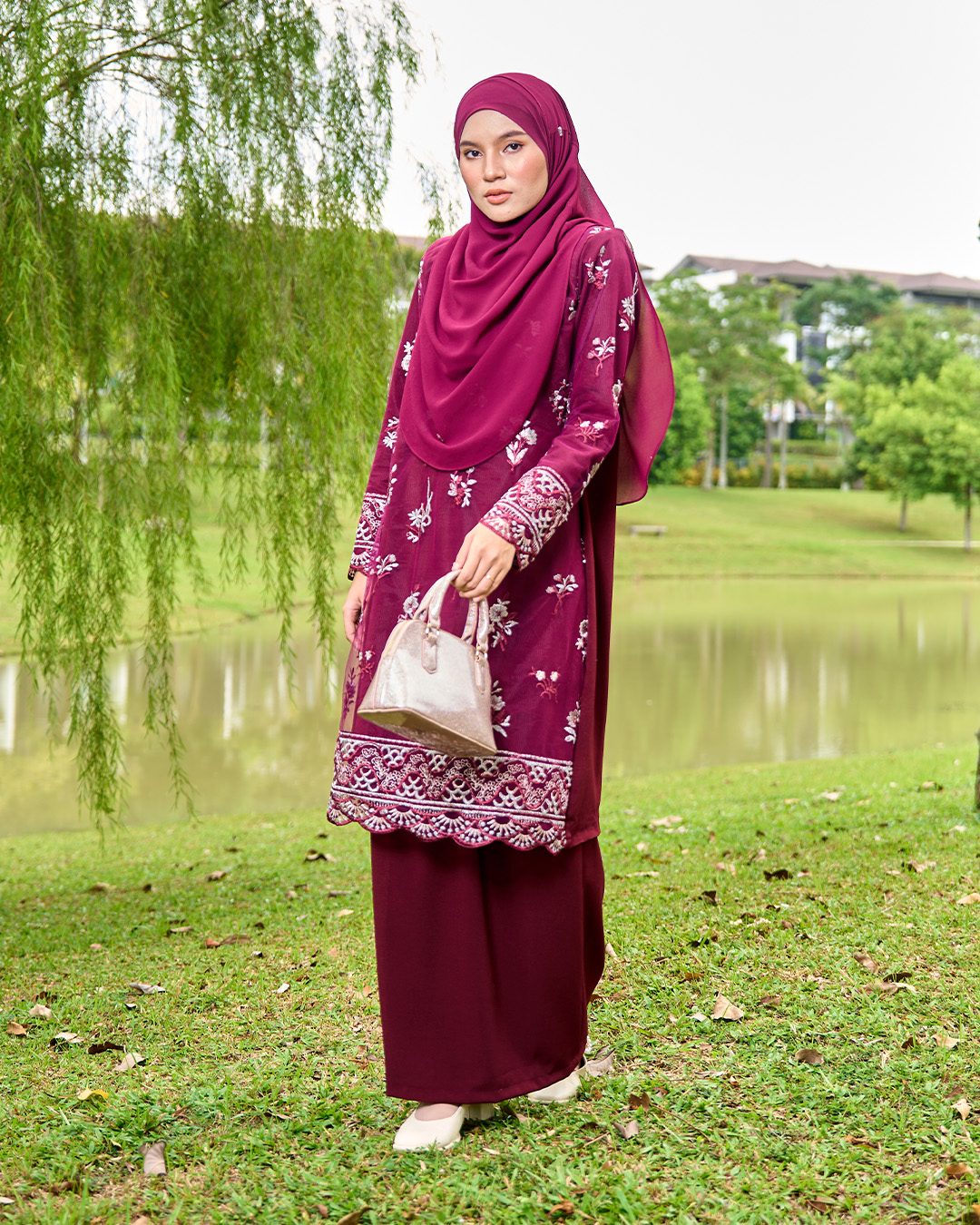 Baju Kurung Embroidery Lace Mahika