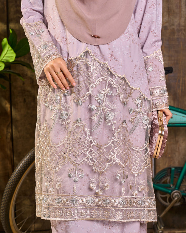 Baju Kurung Moden Sulam Lace Maryam - Zety