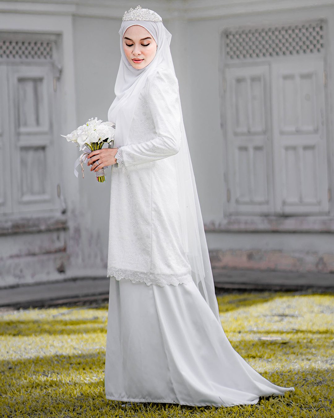 Baju kurung moden lace discount