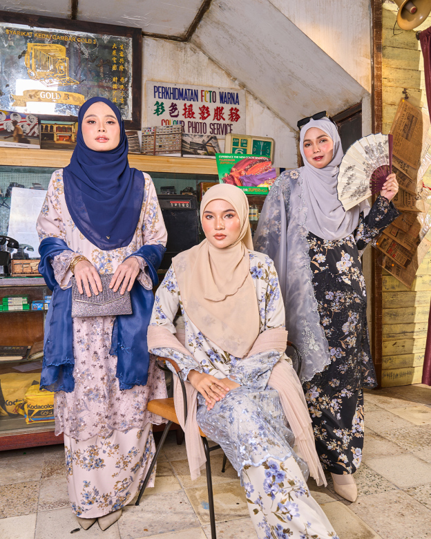 Baju Kurung Moden Sulam Lace Maryam - Lunara