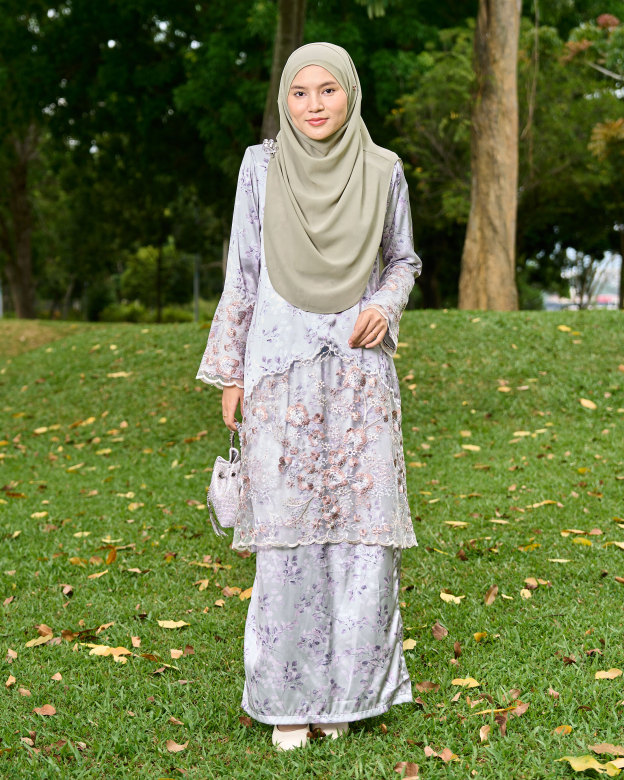 Baju Kurung Moden Sulam Lace Maryam - Malika