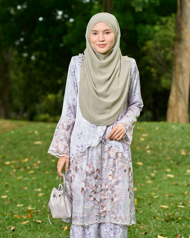 Baju Kurung Moden Sulam Lace Maryam - Malika