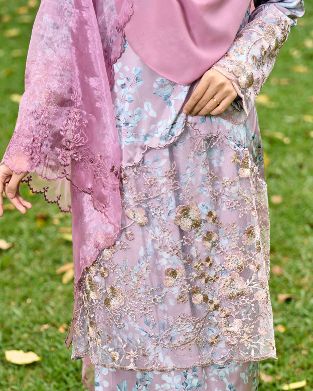 Baju Kurung Moden Sulam Lace Maryam - Malika