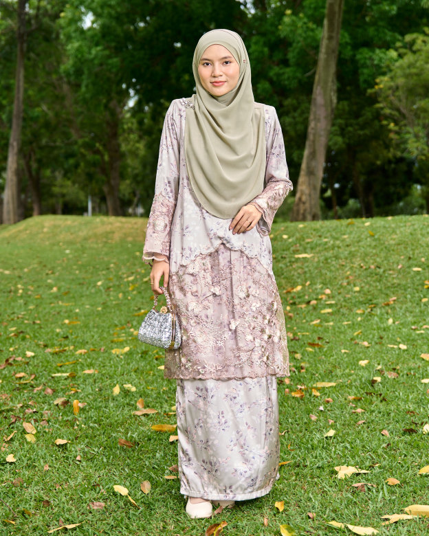 Baju Kurung Moden Sulam Lace Maryam - Malika