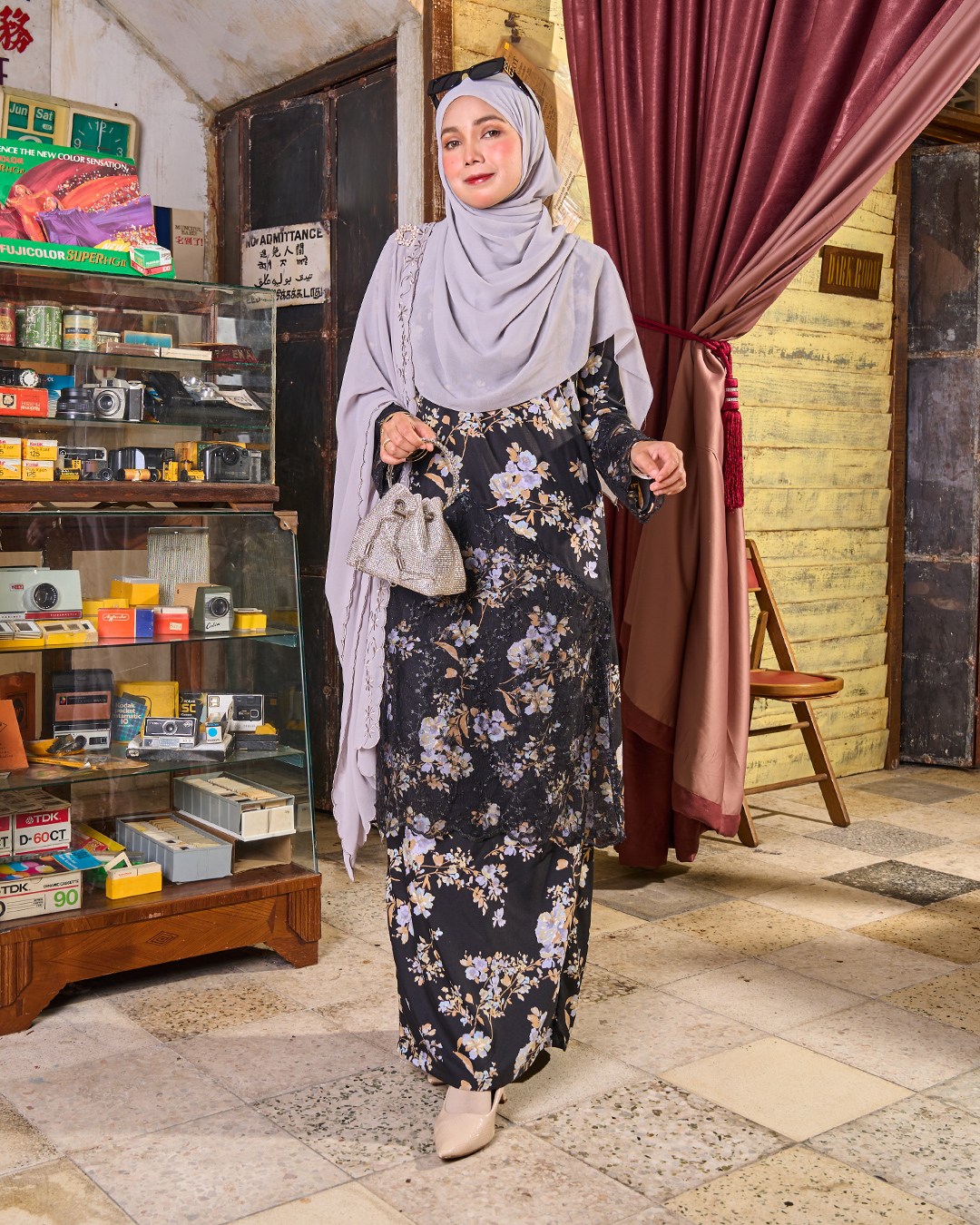 Baju Kurung Moden Sulam Lace Maryam - Lunara