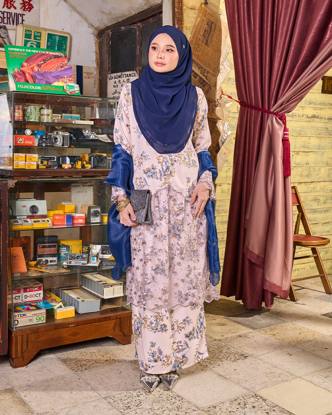 Baju Kurung Moden Sulam Lace Maryam - Lunara