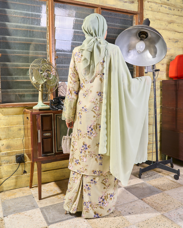 Baju Kurung Moden Sulam Lace Maryam - Lunara