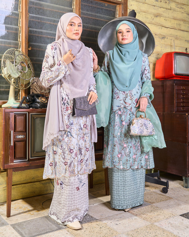 Baju Kurung Moden Sulam Lace Maryam - Dewi