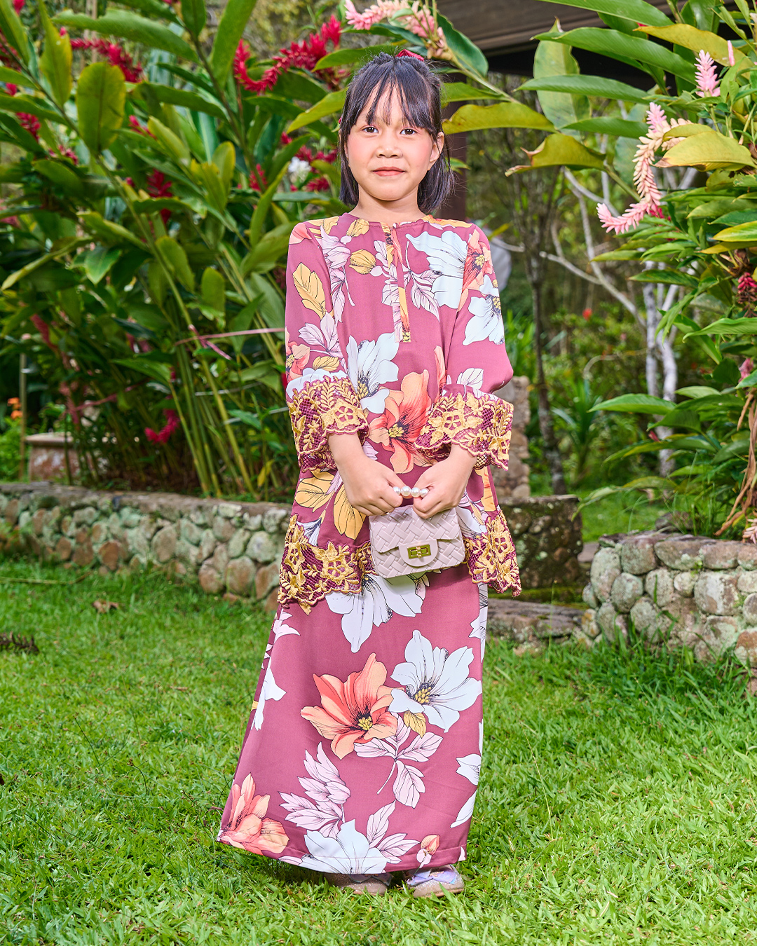 Baju Kurung Moden Sulam Velannie Kids