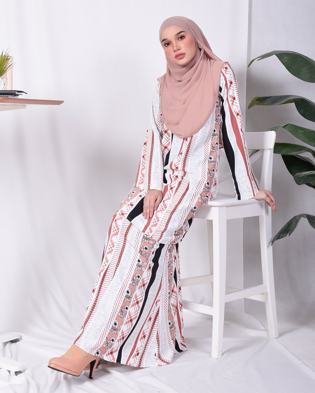 Baju Kurung Moden Tika - Brown