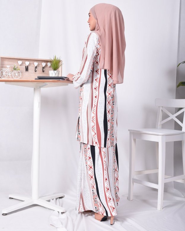 Baju Kurung Moden Tika - Brown