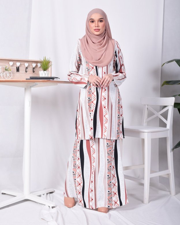 Baju Kurung Moden Tika - Brown