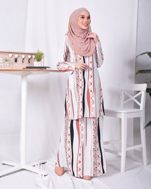 Baju Kurung Moden Tika - Brown