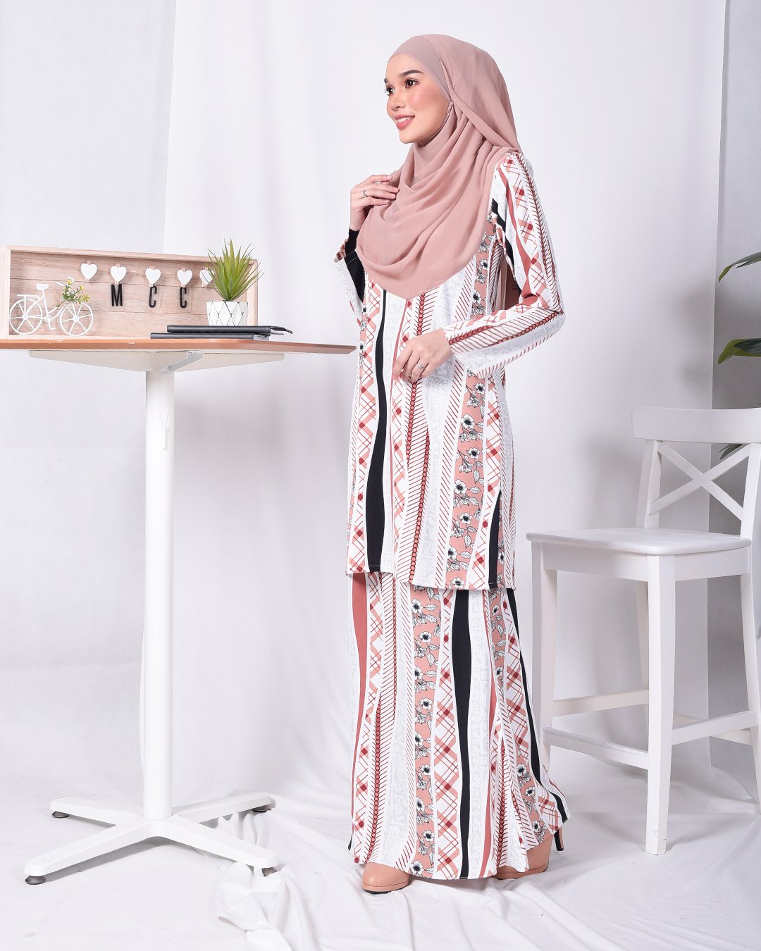 Baju Kurung Moden Tika - Brown