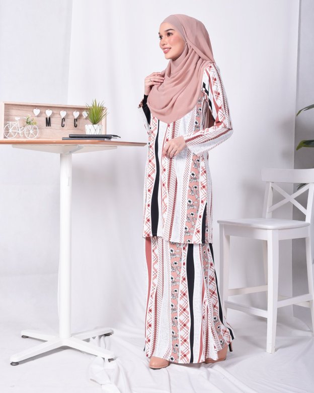 Baju Kurung Moden Tika - Brown
