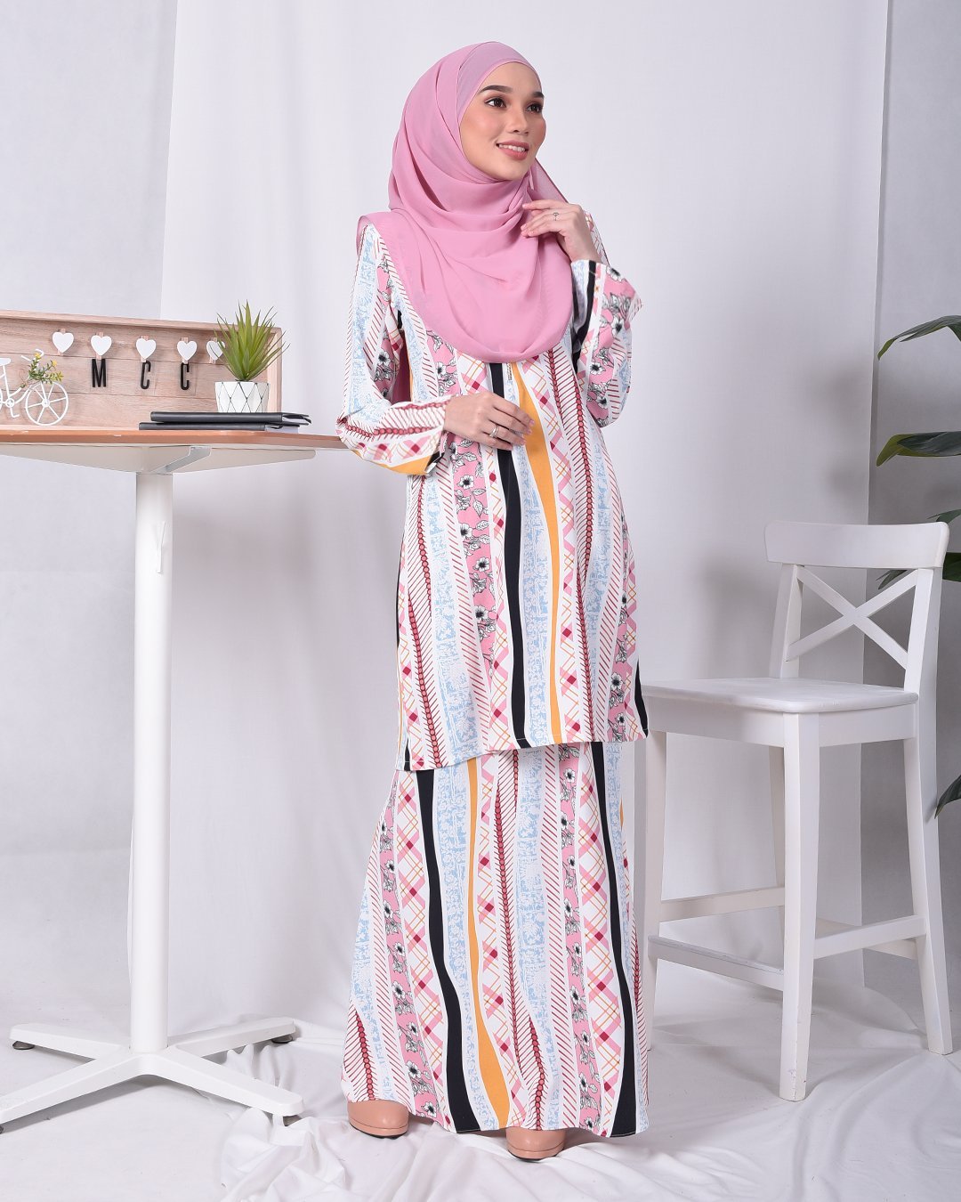Baju Kurung Moden Tika - Pink