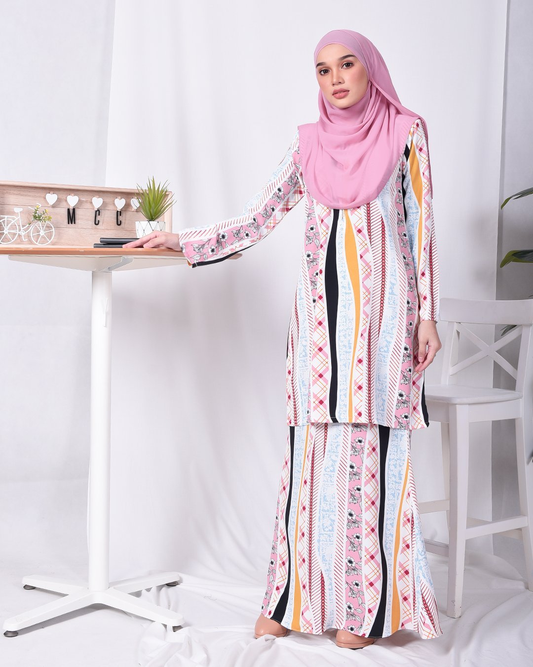 Baju Kurung Moden Tika - Pink
