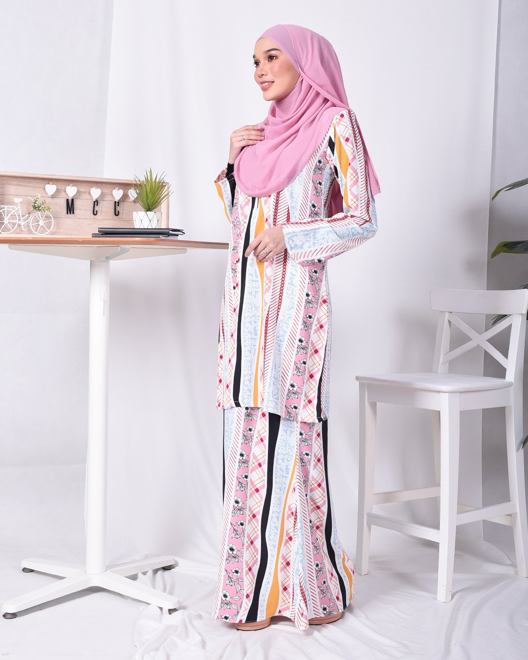 Baju Kurung Moden Tika - Pink