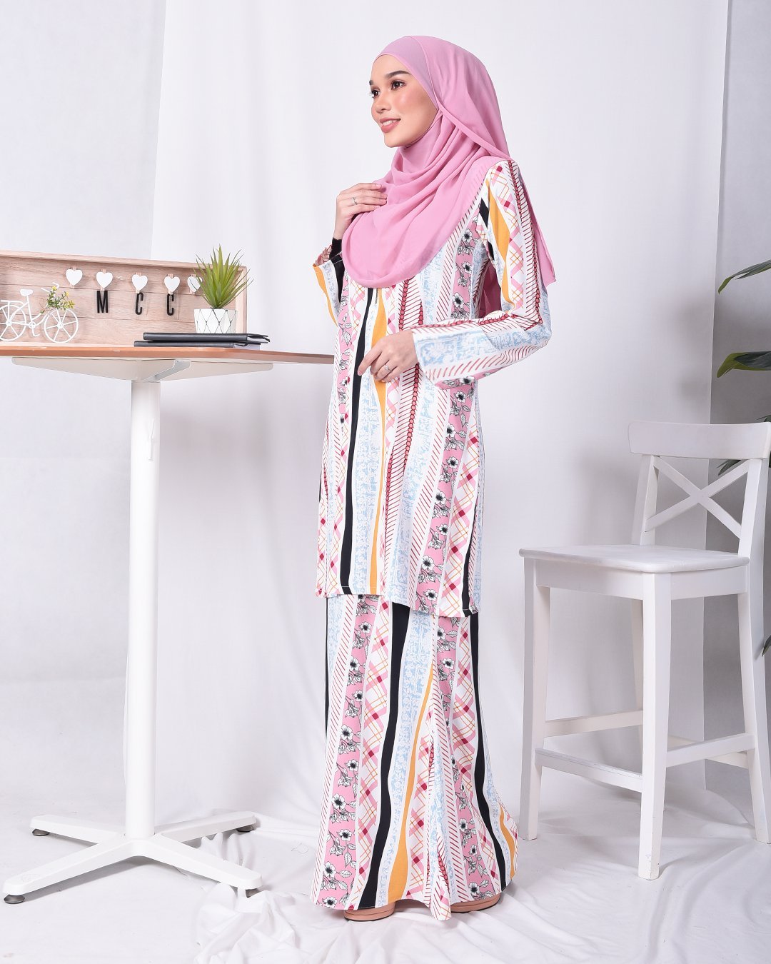 Baju Kurung Moden Tika - Pink