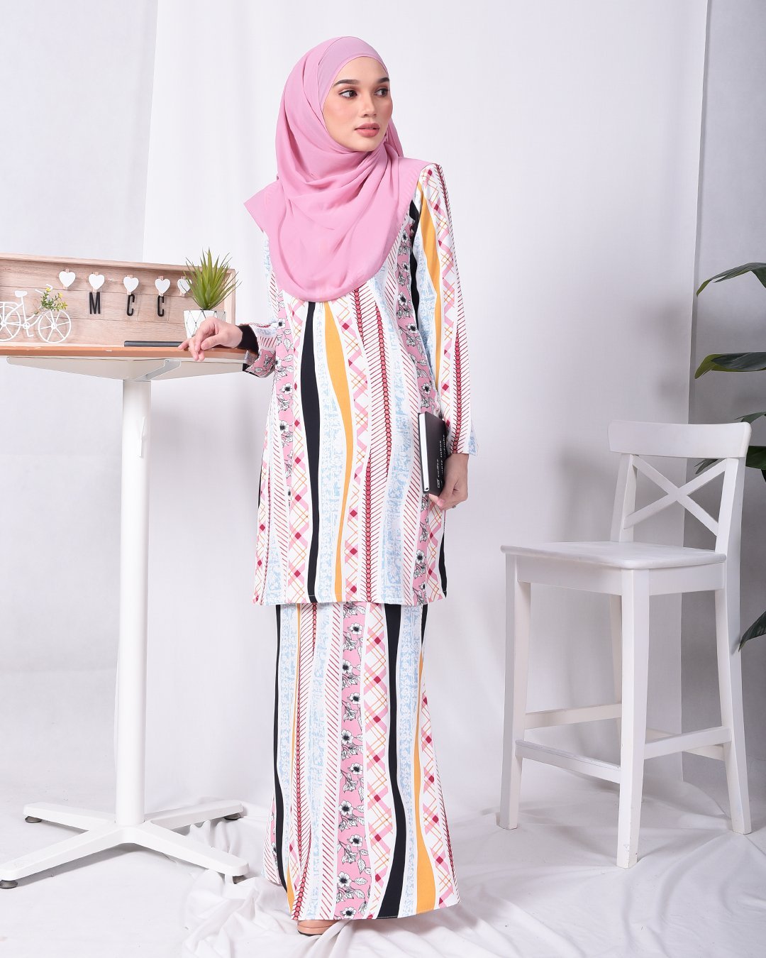 Baju Kurung Moden Tika - Pink